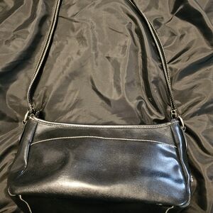 Crazy Horse Liz Claiborne Black Leather Shoulder Bag